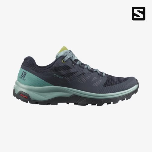 Tenis Senderismo Salomon Outline GTX Mujer Negros Turquesa | MX LVJT139